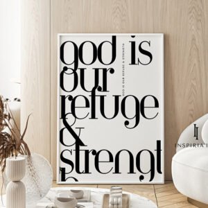 God Is Our Refuge white frame