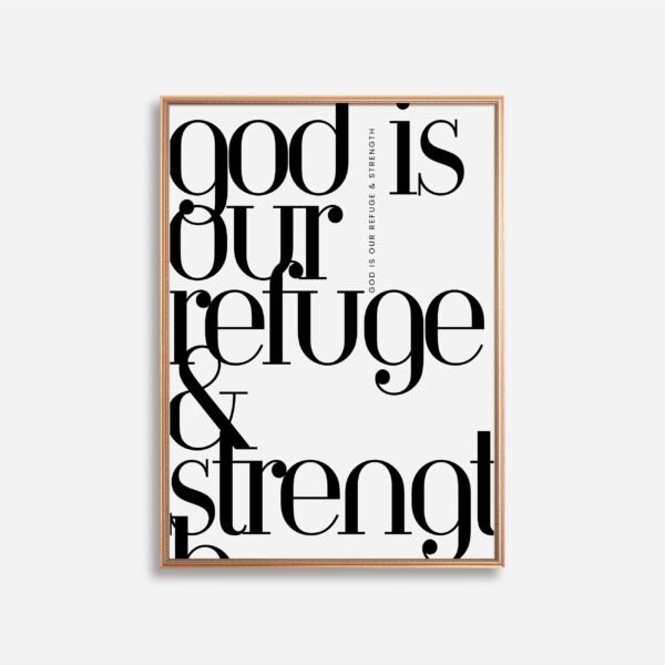 God Is Our Refuge Gold Frame